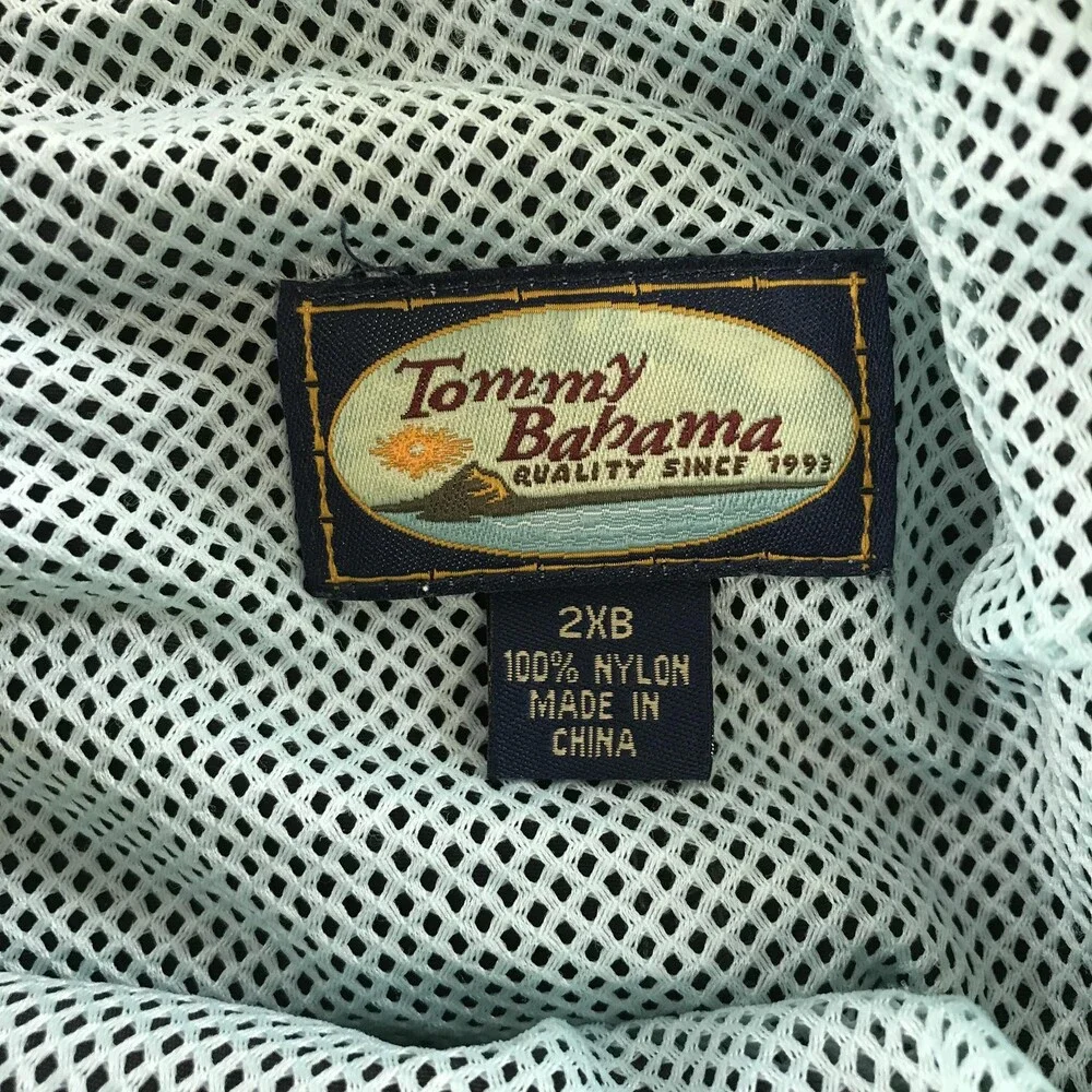 Tommy Bahama Swim Shorts Mens Big 2XB Black Nylon Mesh Lined Drawstring Logo
